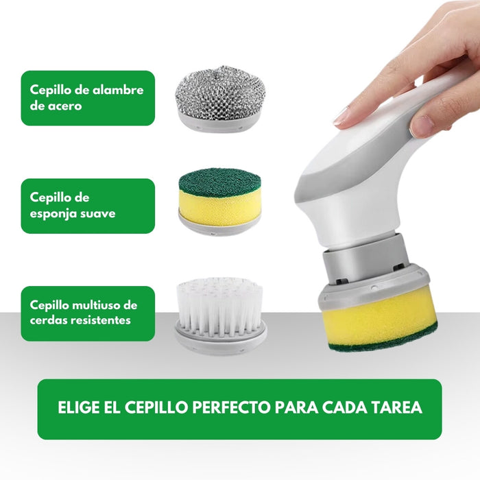 CepilloSmart™ – Cepillo de limpieza eléctrico 3 en 1 con alta velocidad y vibración